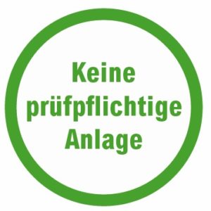 VDKF-LEC-Siegel "Keine prüfpflichtige Anlage"